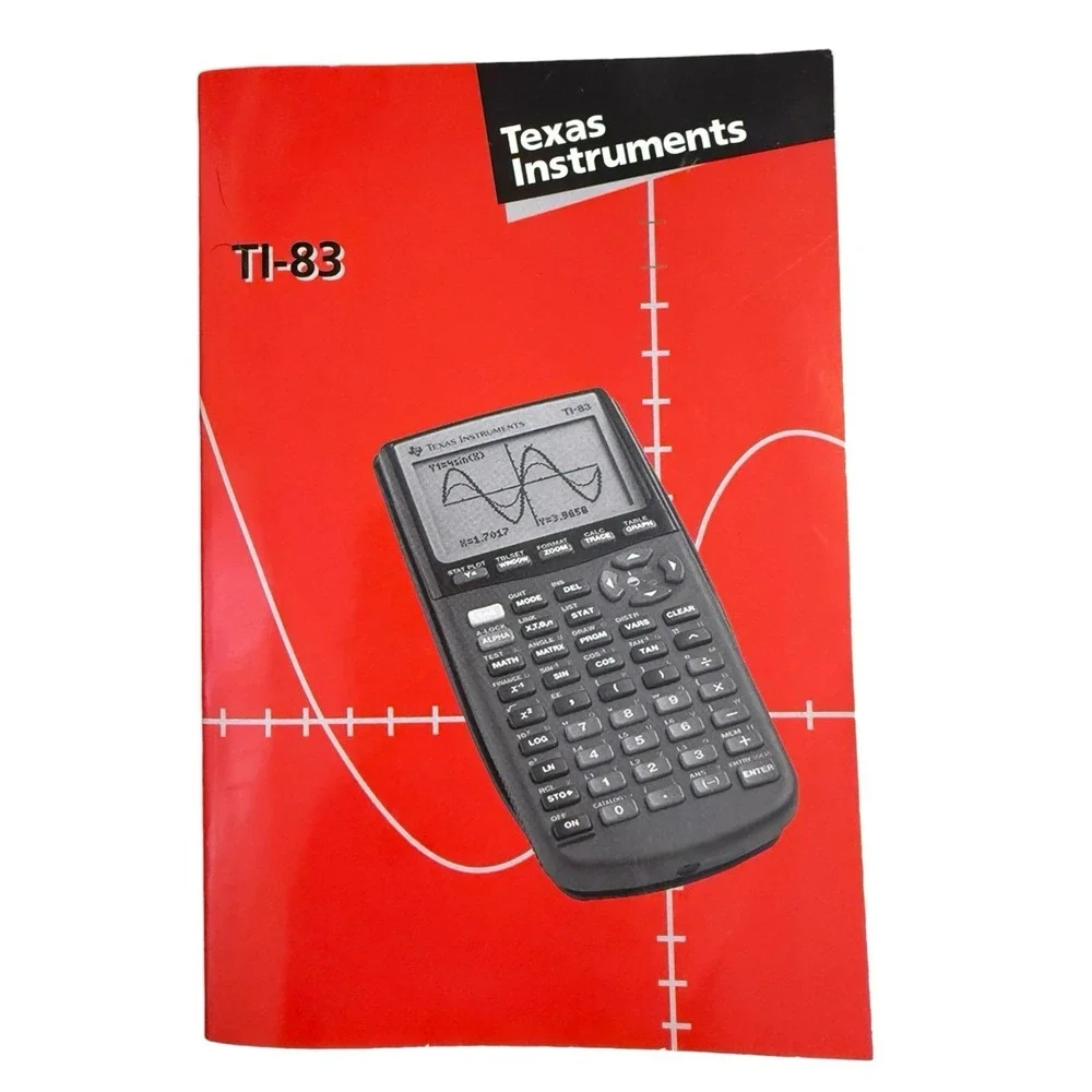 Texas Instruments TI-83 Plus Graphing Calculator Black w/ Instruction Book
